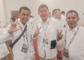 Kader Totalitas GMD Lampung Rahmadi Umar Ikuti Apel Sekaligus Penutupan Rapimnas Partai Gerindra
