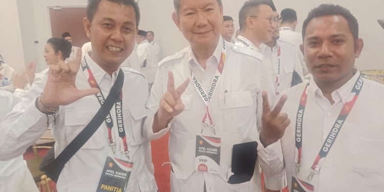 Kader Totalitas GMD Lampung Rahmadi Umar Ikuti Apel Sekaligus Penutupan Rapimnas Partai Gerindra